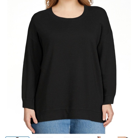 🆕Terra & Sky Women's Plus Size FrenchTerry Sweatshirt - Picture 3 of 8